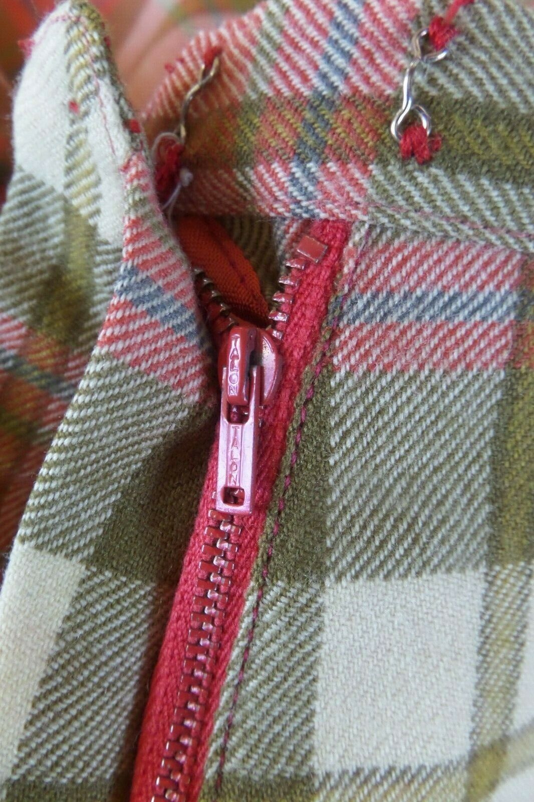 Vintage 50s 60s Evan Picone Kelita Plaid Pencil Skirt Pinup Kick Pleat XS Lot - Fresh Stock Dated March 2026