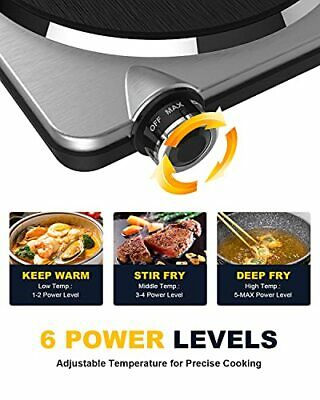 Portable Ceramic Infrared Cooktop, Double Infrared Burner for Cooking, 1800W - Fresh Stock Dated December 2025