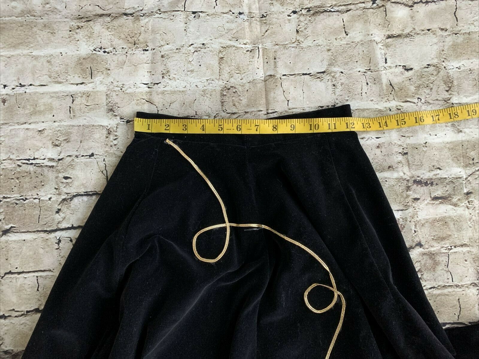 50's Poodle Swing Skirt Vintage Black Velvet  XS - Fresh Stock Dated February 2026