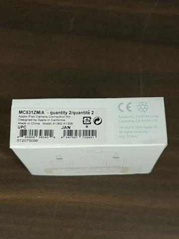 Apple New in Box iPad Camera Connection Kit A1362 A1358 - Fresh Stock Dated February 2026