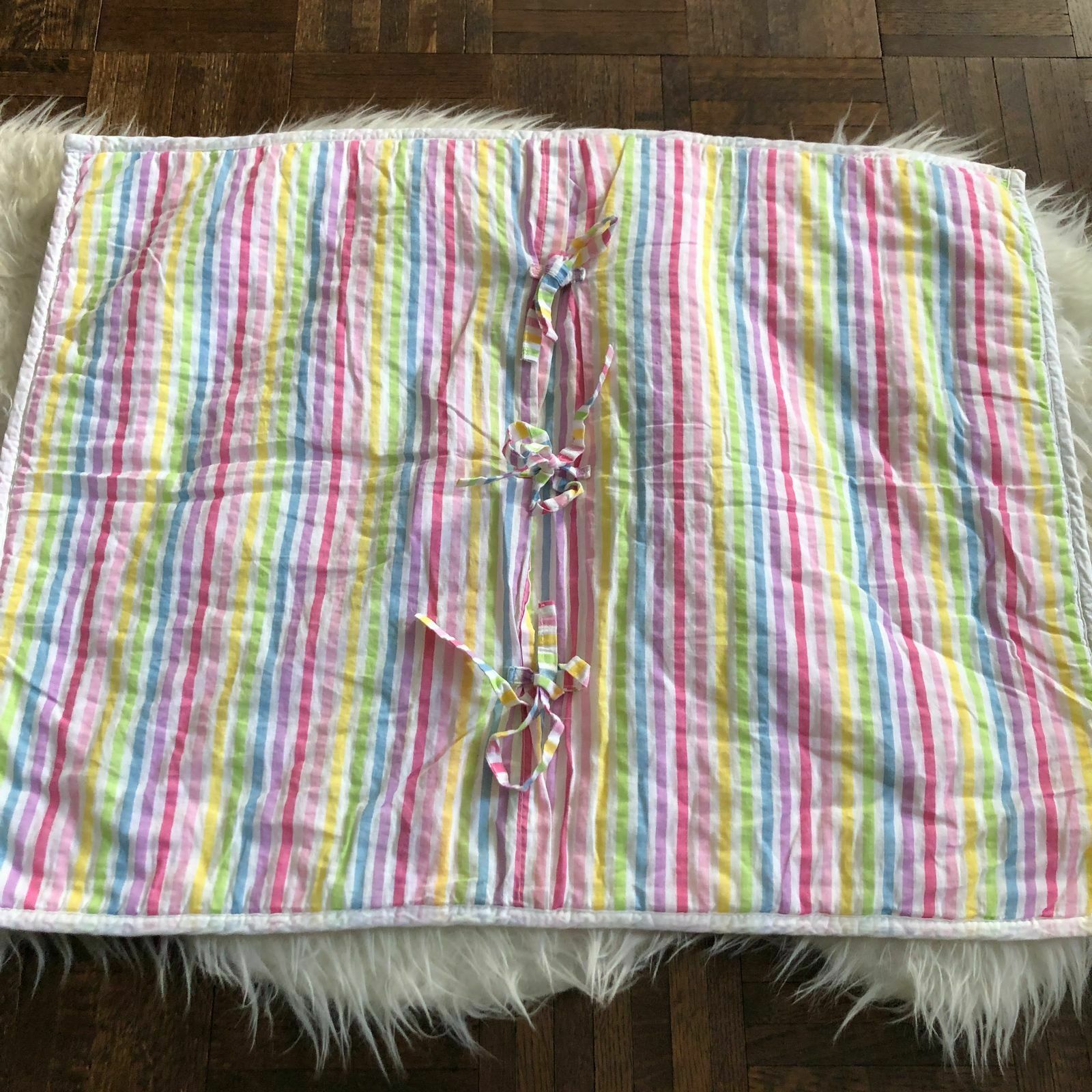 Company Kids Quilted Pillow Sham Pink Green Pastel Check Stripe Polka Dots - Fresh Stock Dated January 2026