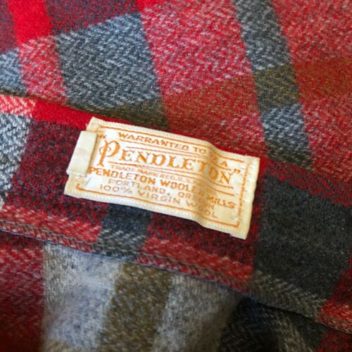 Vintage 1950s Pendleton Full Circle Skirt Wool Red Grey Plaid - Fresh Stock Dated December 2025