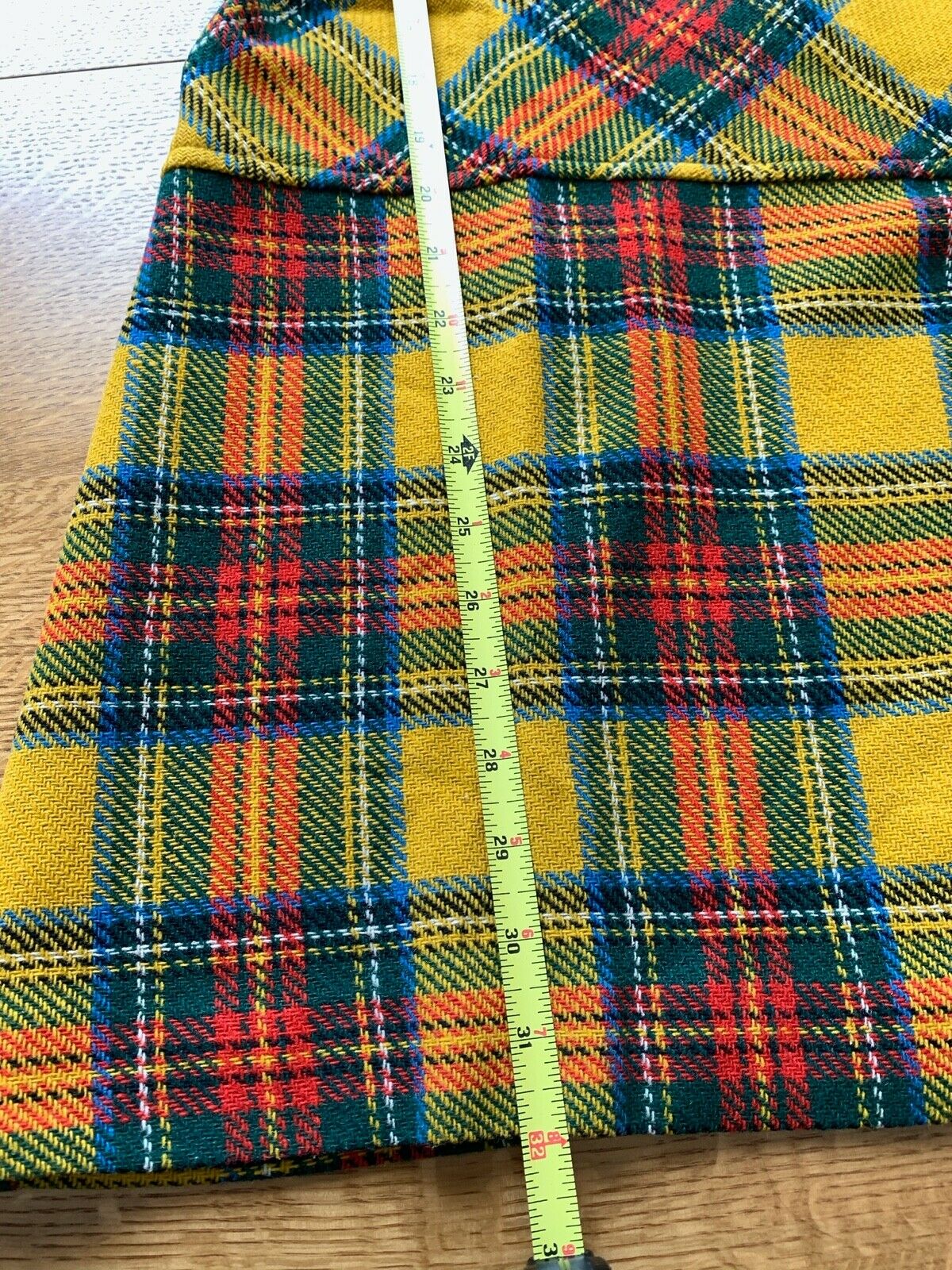 Vintage 70's Bobbie Brooks Wool Mix Plaid Tartan Jumper Dress With Drop Waist - Fresh Stock Dated February 2026