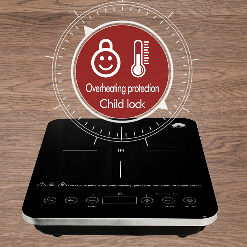 Induction Cooktop Cooker 1800W Single Countertop Burner Hot Plate Stove Heater - Fresh Stock Dated December 2025