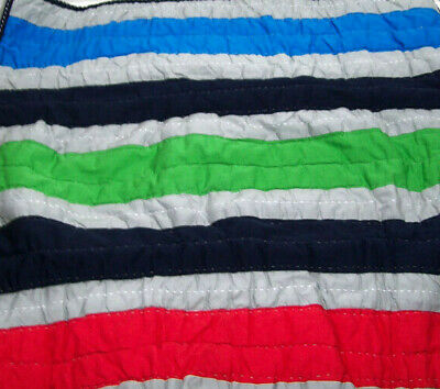 Pottery Barn Kids Justice League Stripes Quilted Euro Pillow Cover Sham New - Fresh Stock Dated December 2025