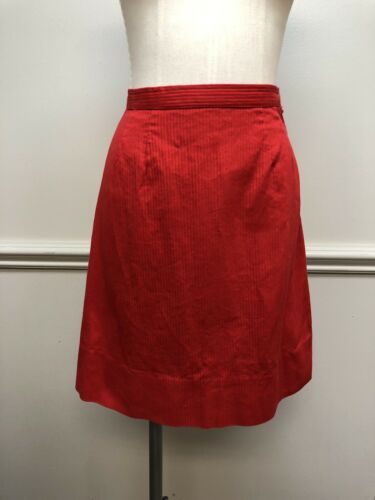 Red A-line Skirt Vintage 1960s XS/Small Rib Texture Short Mini 60s - 25” Waist - Fresh Stock Dated March 2026