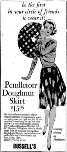 Vintage 1950s Pendleton Full Circle Skirt Wool Red Grey Plaid - Fresh Stock Dated December 2025