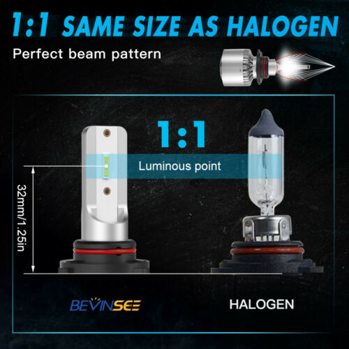 9005 LED Headlights Bulbs For Suzuki GSXR600 GSXR750 2008-2009 HB3 High Beam Kit - Fresh Stock Dated February 2026