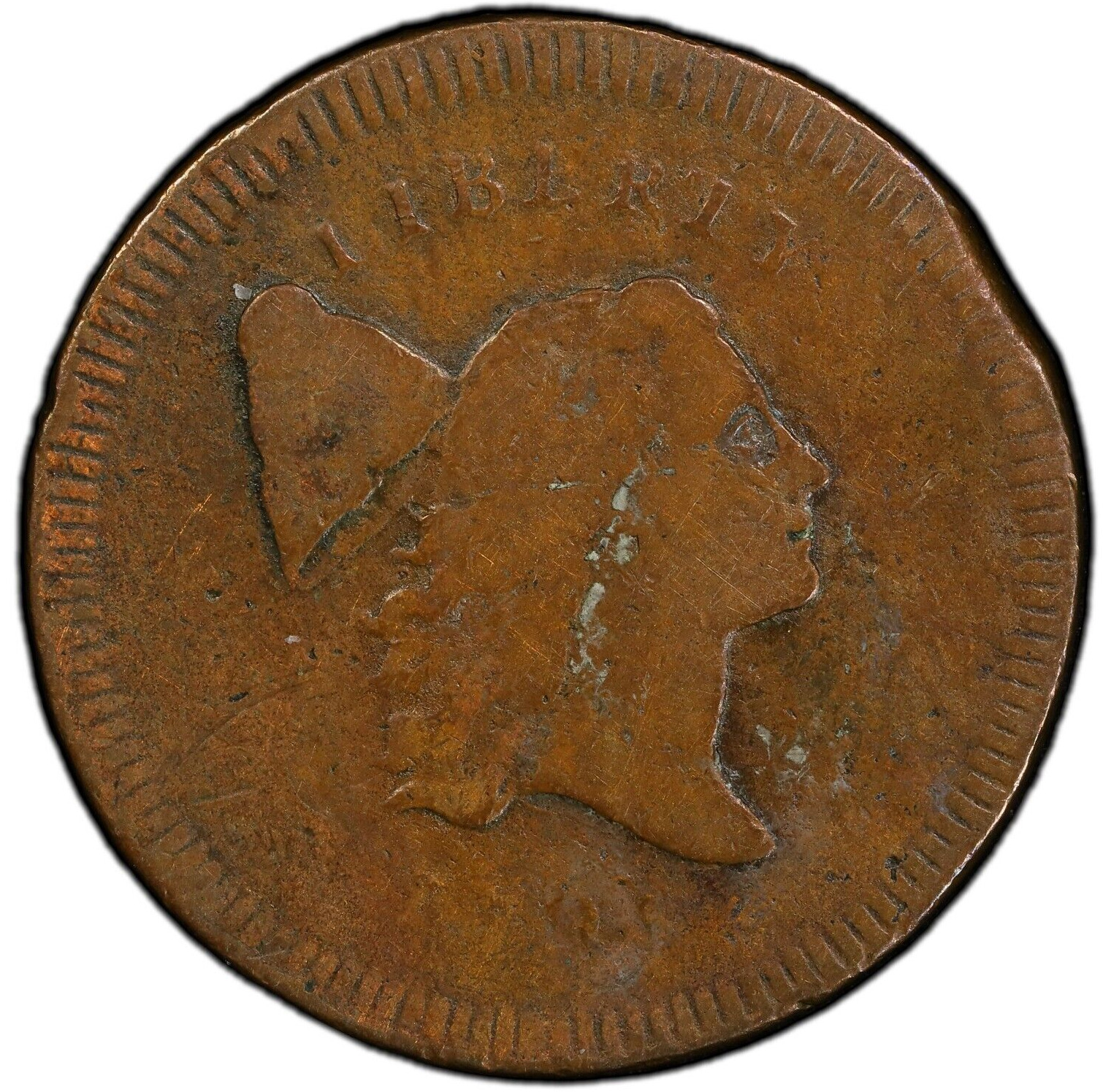 1795 1/2C PCGS F 12 C-5b No Pole Plain Edge Thick Planchet Liberty Cap Half Cent - Fresh Stock Dated December 2025