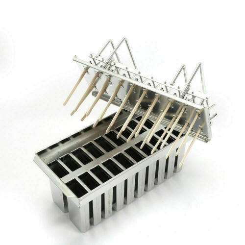 20PCS Stainless Steel Frozen Popsicle Molds Ice Cream Pop Maker Freezer Tray - Fresh Stock Dated December 2025