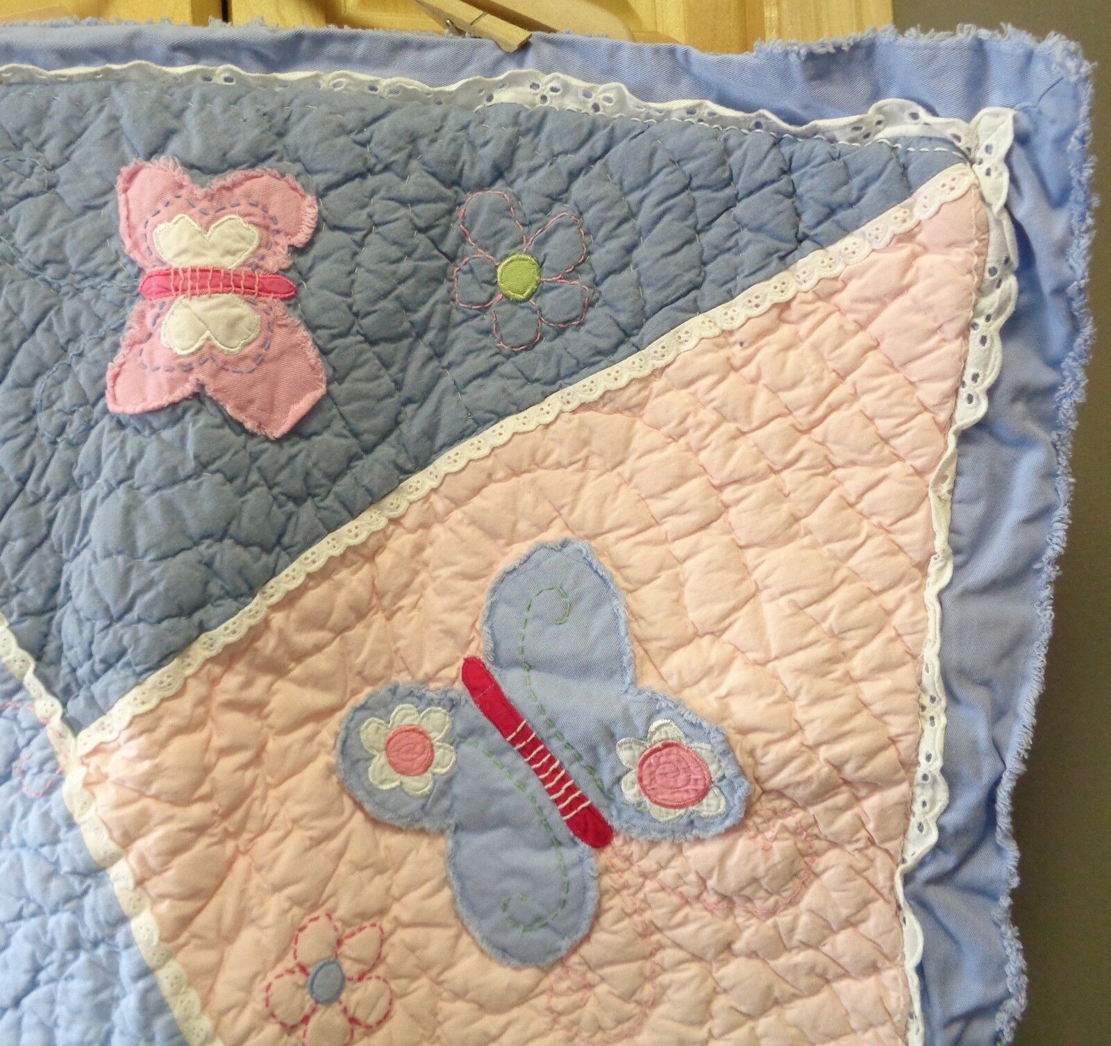 Pottery Barn Kids Sophie Pillow Sham Butterfly Blue Pink Girls 20 X 27 - Fresh Stock Dated December 2025