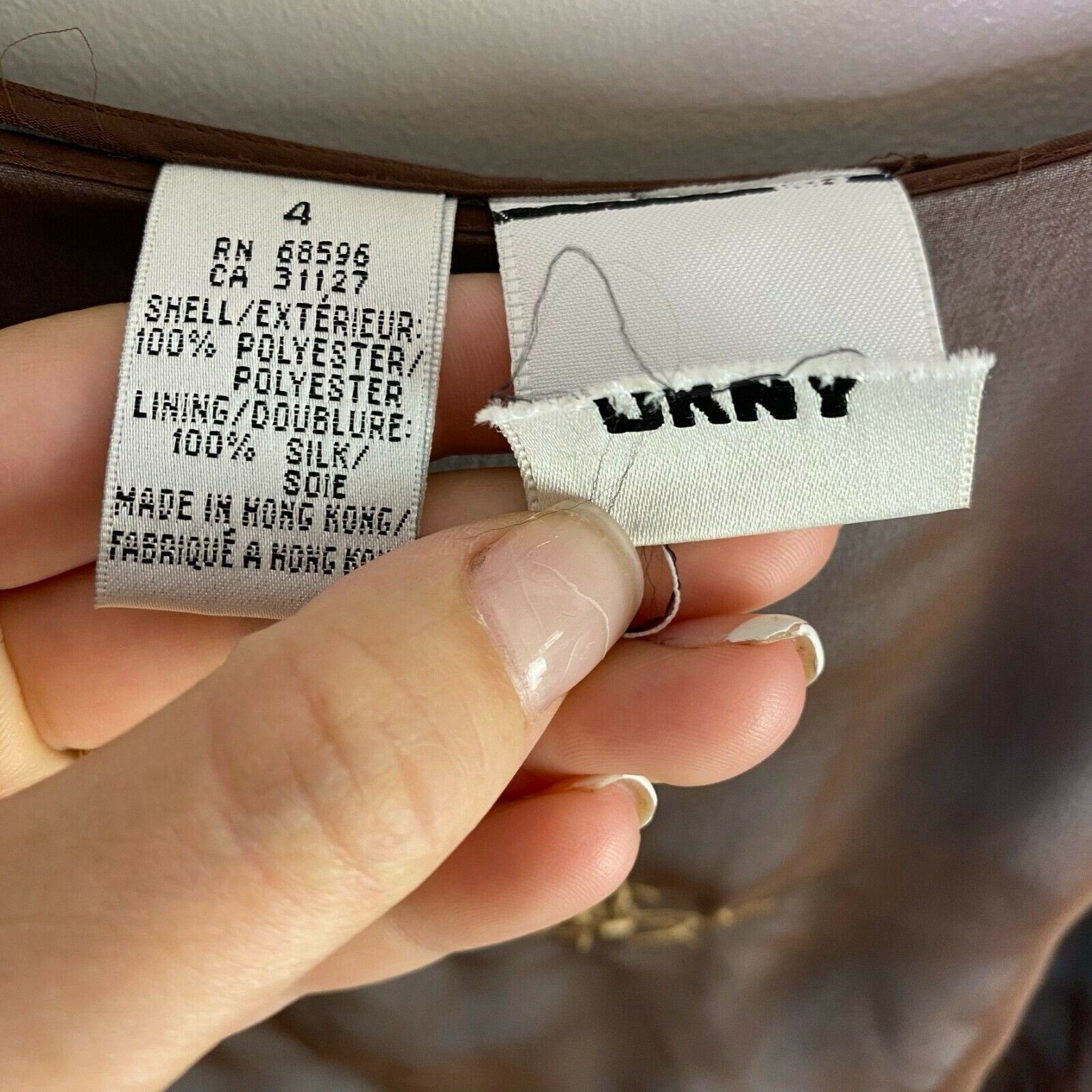 VTG 90s Y2K DKNY Silk Pencil Skirt w/ Embroidered Overlay, Size 4 - Fresh Stock Dated December 2025