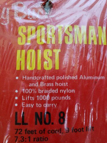 Sportsman's Hoist General Purpose Hoist Hunting Boating Camping Snowmobiling NEW - Fresh Stock Dated December 2025
