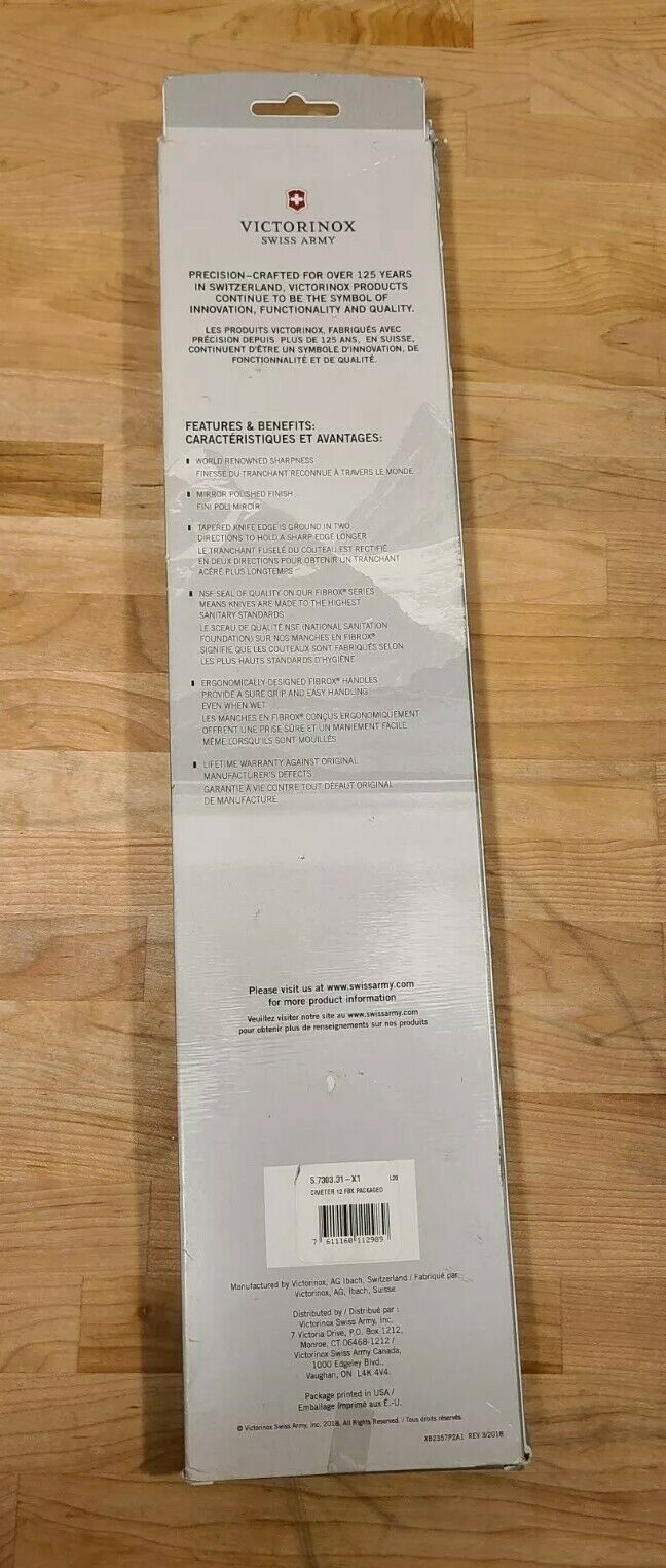 Victorinox Cutlery 12 Inch Curved Cimeter Knife , 5.7303.31 , Fibrox Handle READ - Fresh Stock Dated December 2025