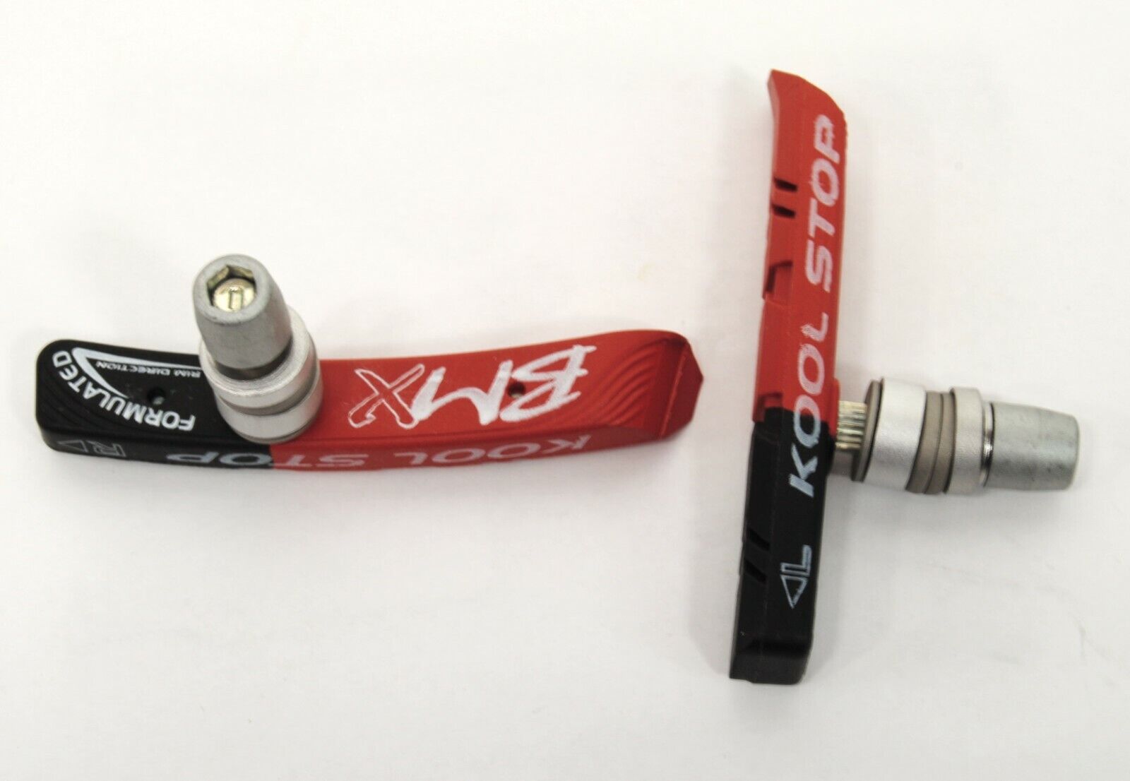 Kool Stop bicycle bike BMX THREADED brake pads for V-brake DUAL COMPOUND (PAIR) - Fresh Stock Dated February 2026