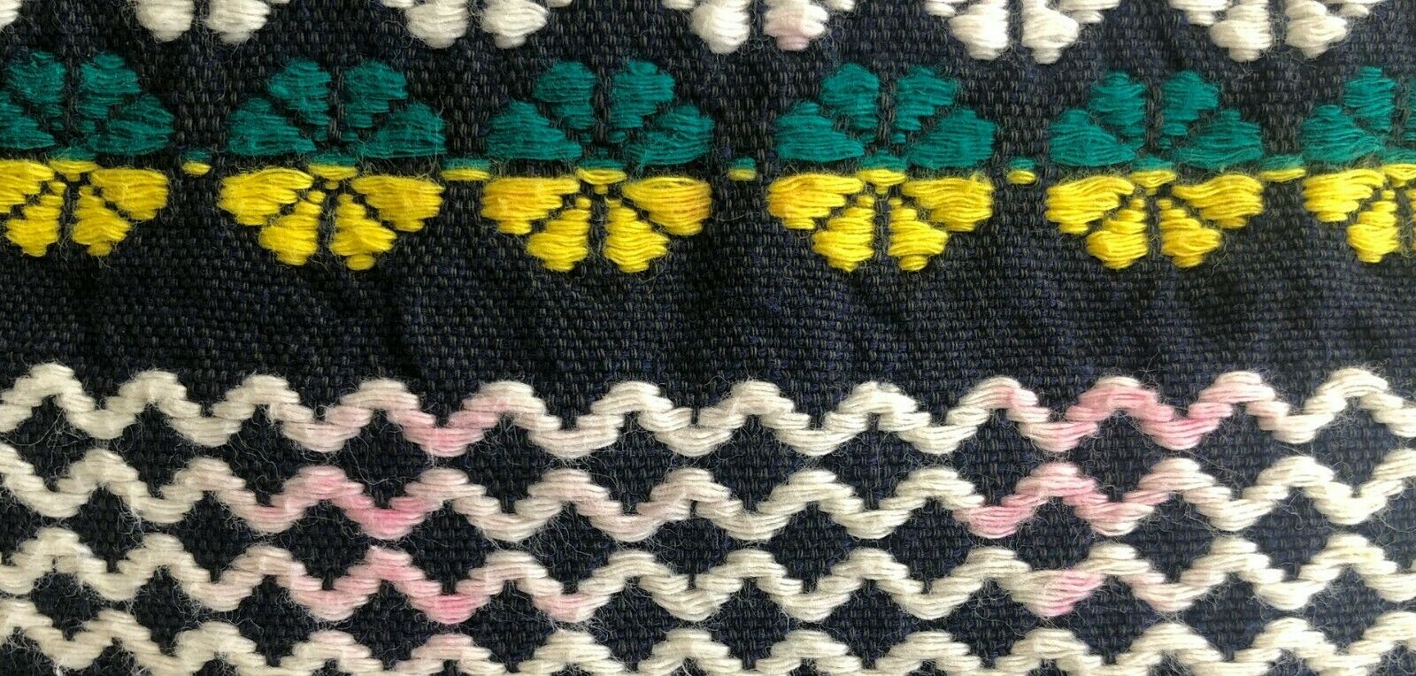 Vintage Ethnic Guatemalan XELAJU Embroidered Woven Cotton Skirt Women's Medium - Fresh Stock Dated February 2026