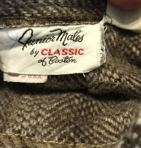 Vintage 60s 70s Junior Mates Brown Tweed Mod A-Line Skirt Pockets Front Pleat 00 - Fresh Stock Dated February 2026