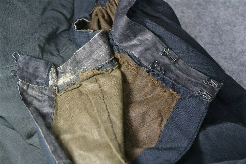 skirt black gabardine Victorian large waist 34 leng 41 in antique original - Fresh Stock Dated December 2025