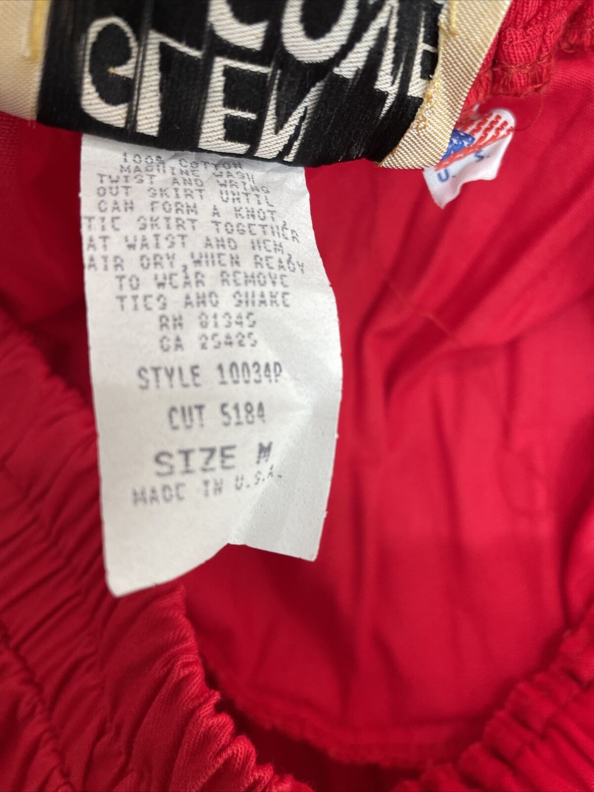 Vintage 100% Cotton Tiered Gathered SZ M GLEN COVE - Fresh Stock Dated March 2026