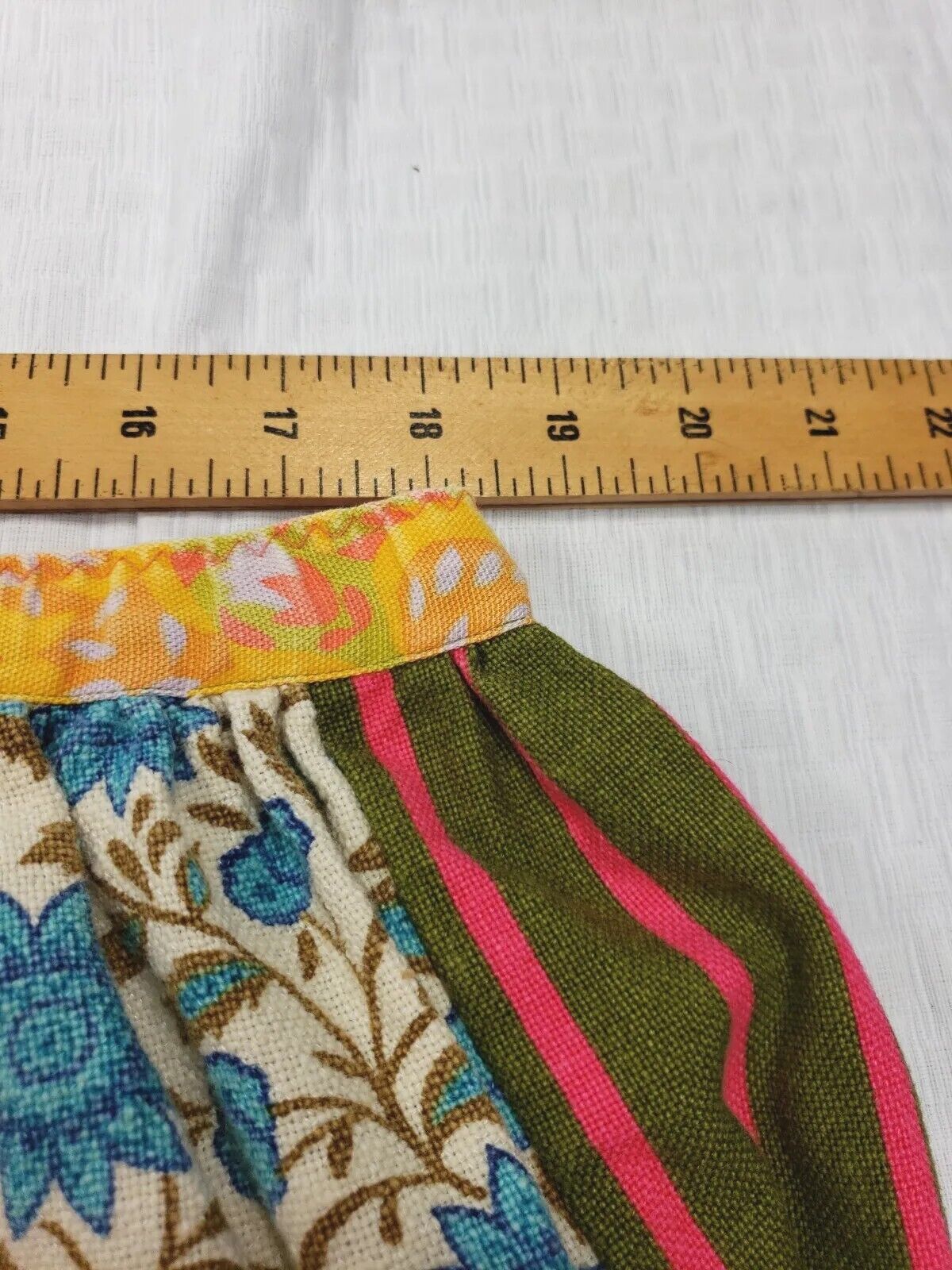 Vintage 60s 70s Quilt Patchwork Maxi Skirt Vtg Retro Floral Boho Hippie Mod L XL - Fresh Stock Dated March 2026