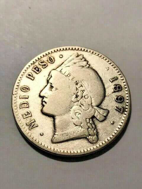 1897-A Dominican Republic 1/2 Peso Silver Fine #1915 - Fresh Stock Dated February 2026