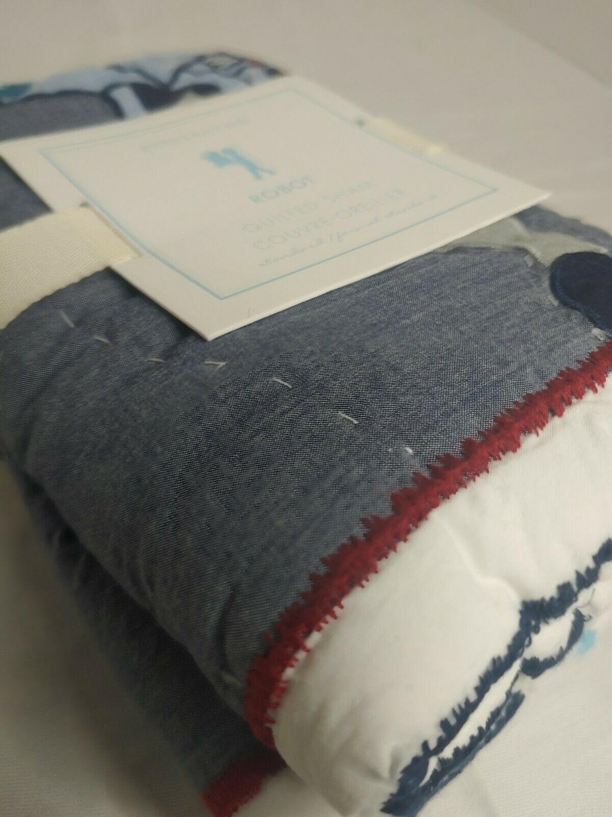 Pottery Barn Kids Quilted Robot Standard Sham (#2) - Fresh Stock Dated January 2026