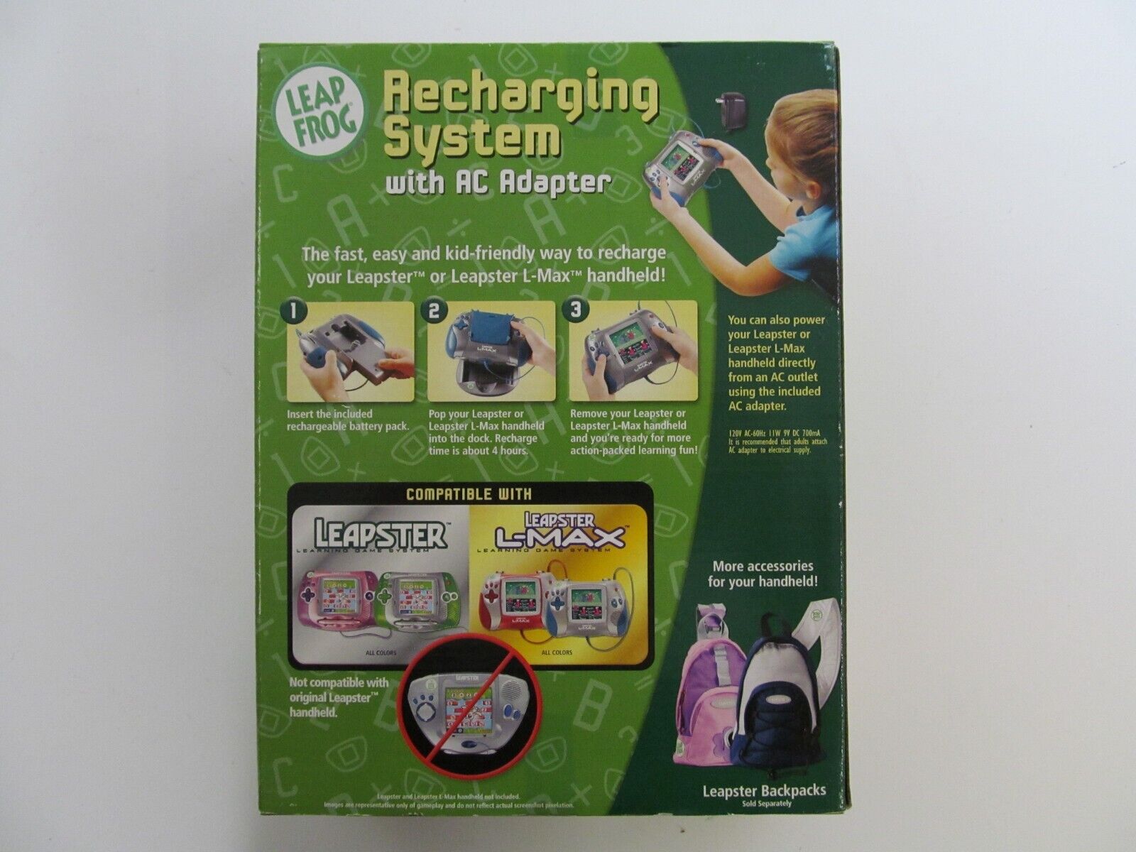 Leap Frog Leapster Recharging System Charger Base 20247 w/ AC Power Supply NEW - Fresh Stock Dated February 2026