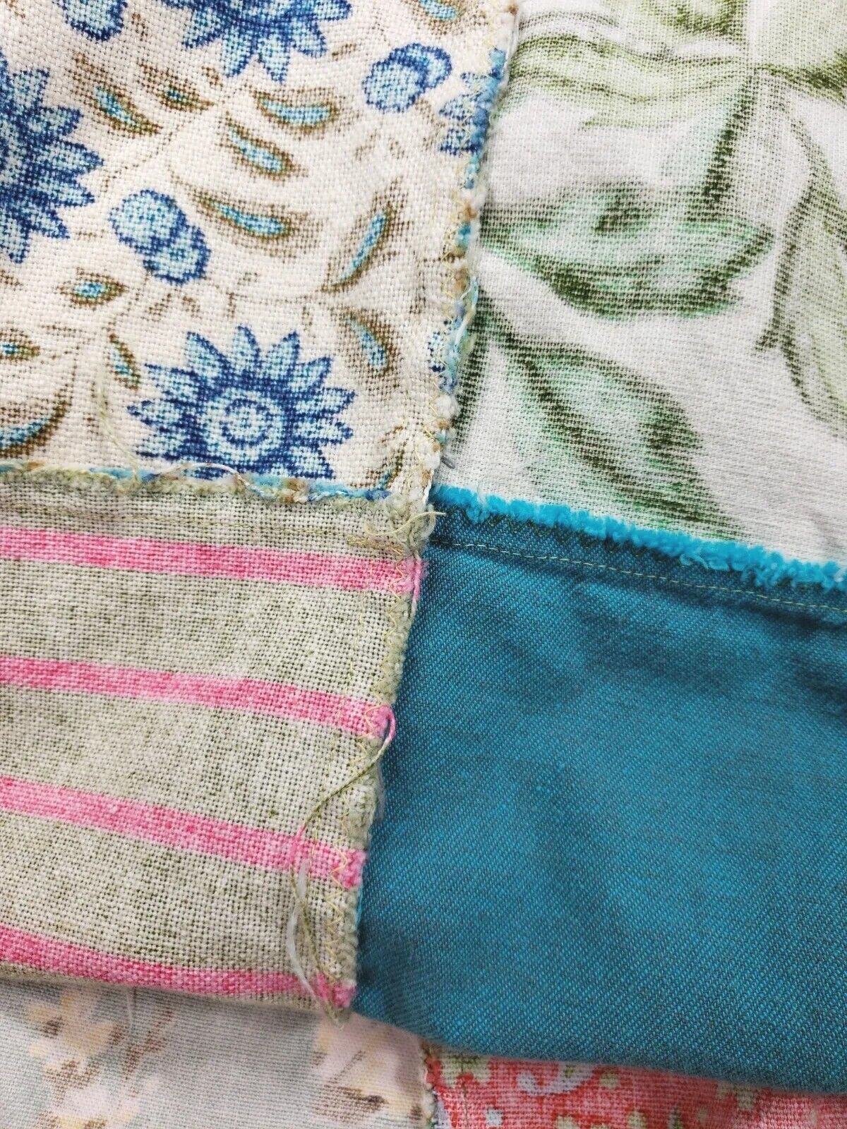 Vintage 60s 70s Quilt Patchwork Maxi Skirt Vtg Retro Floral Boho Hippie Mod L XL - Fresh Stock Dated March 2026