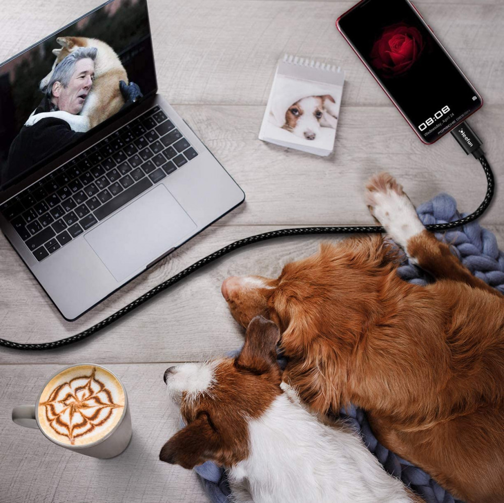 USB A to C Cable Fast Charging, [5-Pack, 3ft+3ft+6ft+6ft+10ft, Black - Fresh Stock Dated February 2026