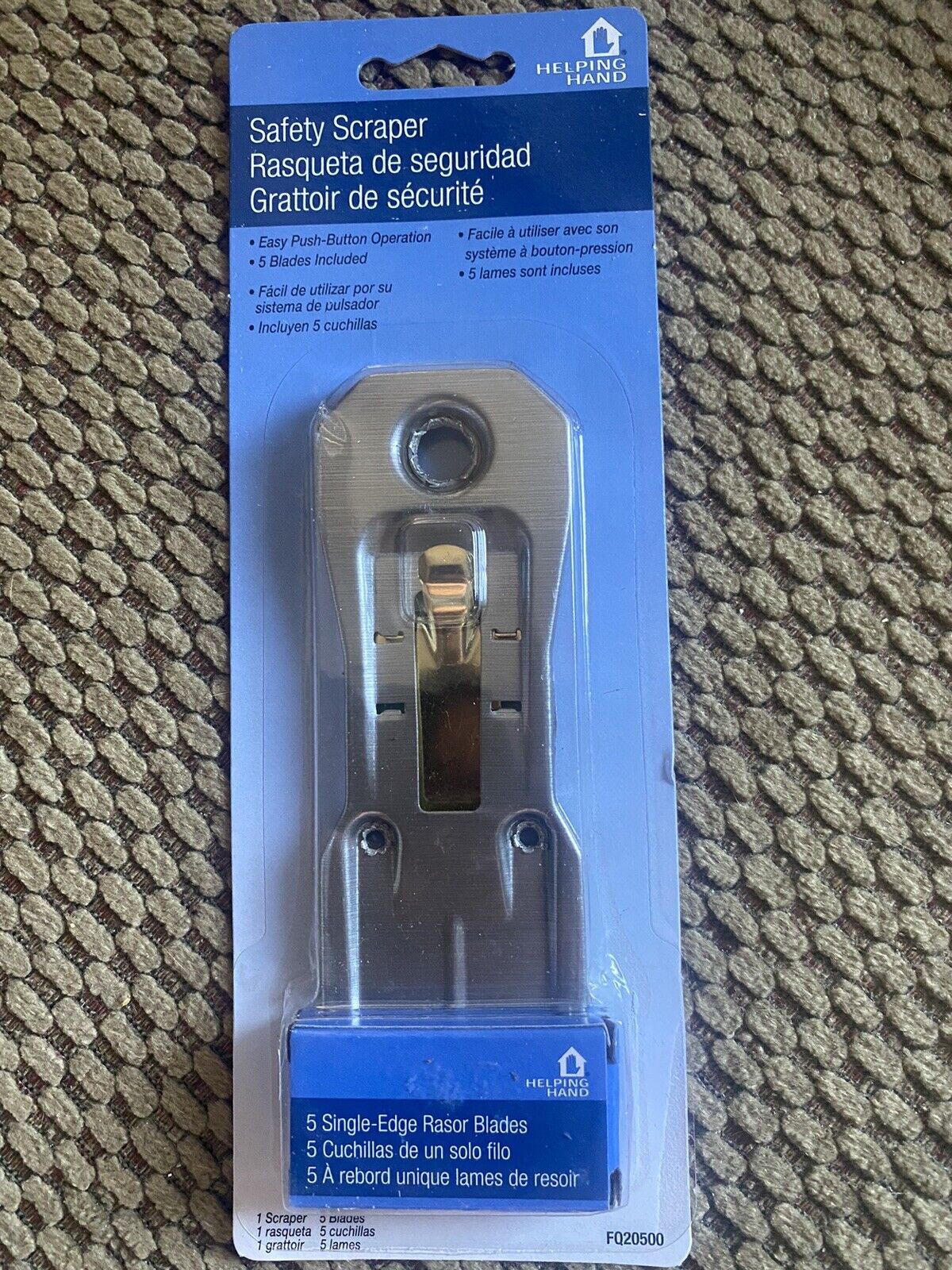 (3pk)- Safety Scraper, Glass Scraper with 5 Single Edge Razor Blades - Fresh Stock Dated February 2026