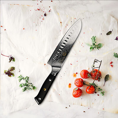 Kessaku Santoku Knife Dynasty 67-Layer Japanese Damascus Stainless Steel 7-Inch - Fresh Stock Dated December 2025