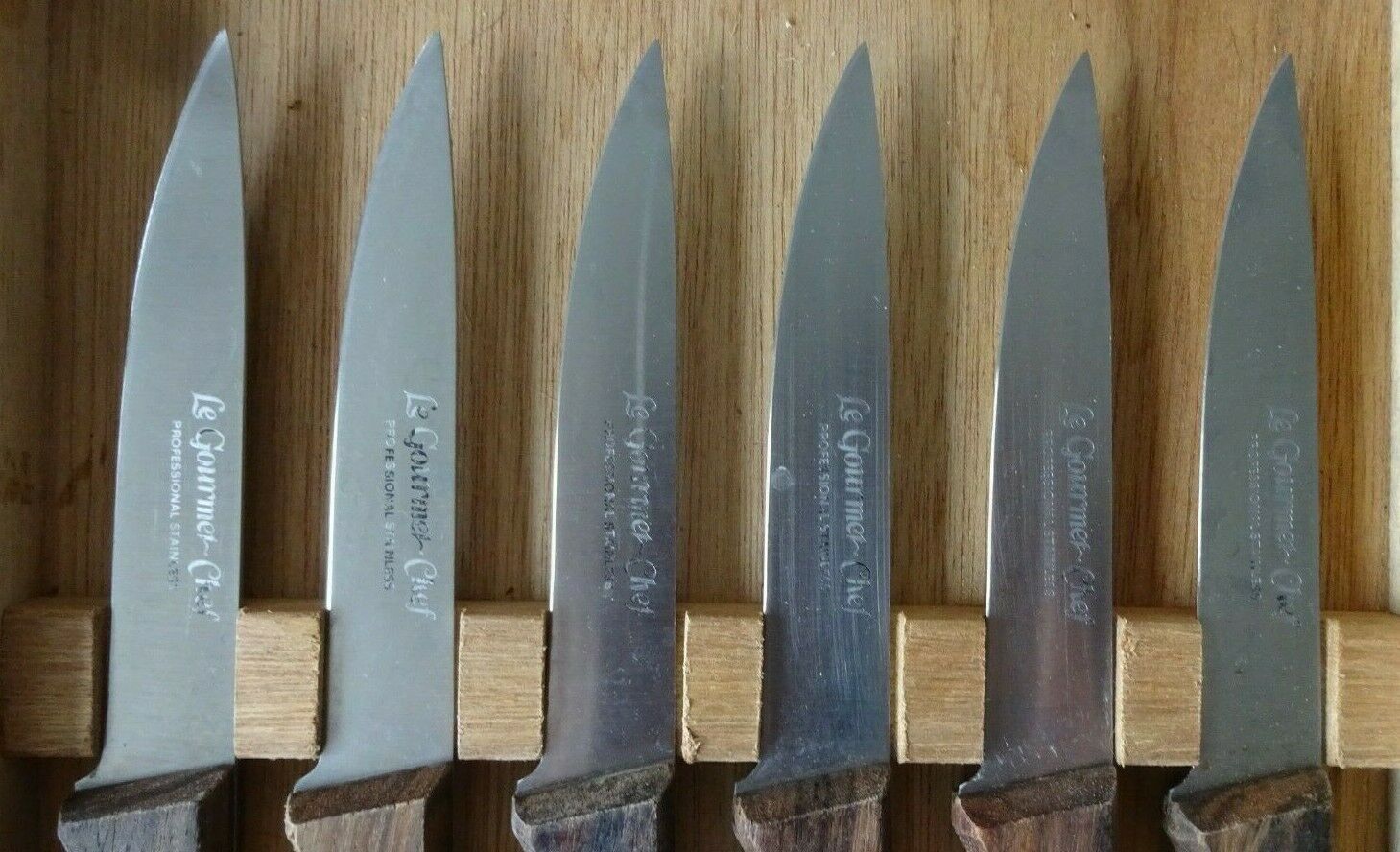 6 Regent Sheffield Le Gourmet Chef Stainless Knives Wood Handles in Box JAPAN - Fresh Stock Dated December 2025