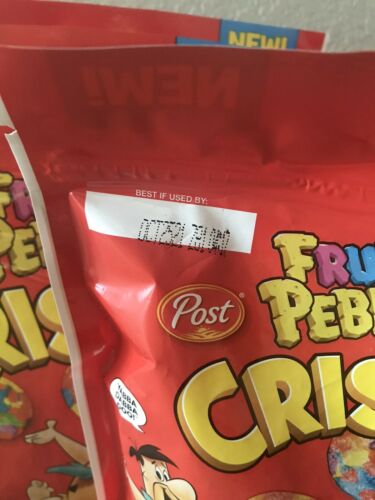 5 Bags Post® Fruity Pebbles™ Crisps Crispy Rice Snacks One 6 oz. Bag Flinstone - Fresh Stock Dated December 2025