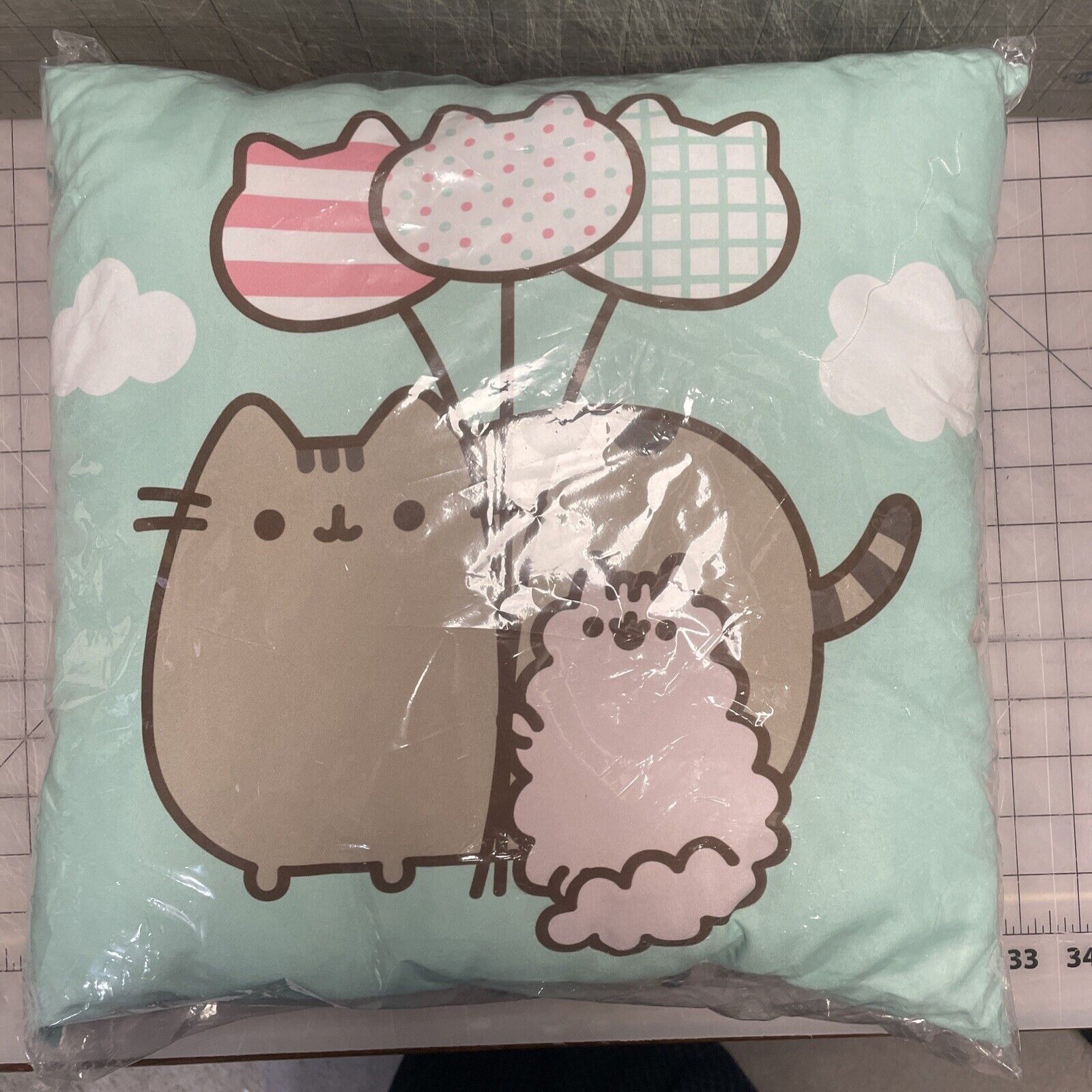 NWT Pusheen Balloons Throw Pillow  2019 - Fresh Stock Dated February 2026