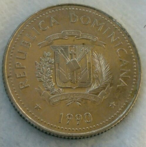 25 Centavos 1990 República Dominicana - Fresh Stock Dated December 2025
