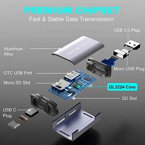 SD Card Reader SockeTech 3-in-1 Memory Card USB 3.0 Reader Micro SD USB Adapter - Fresh Stock Dated February 2026