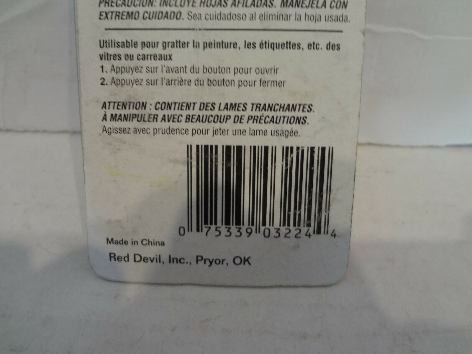 Red Devil Mini Glass Scraper #3224 - 1 blade - Fresh Stock Dated February 2026