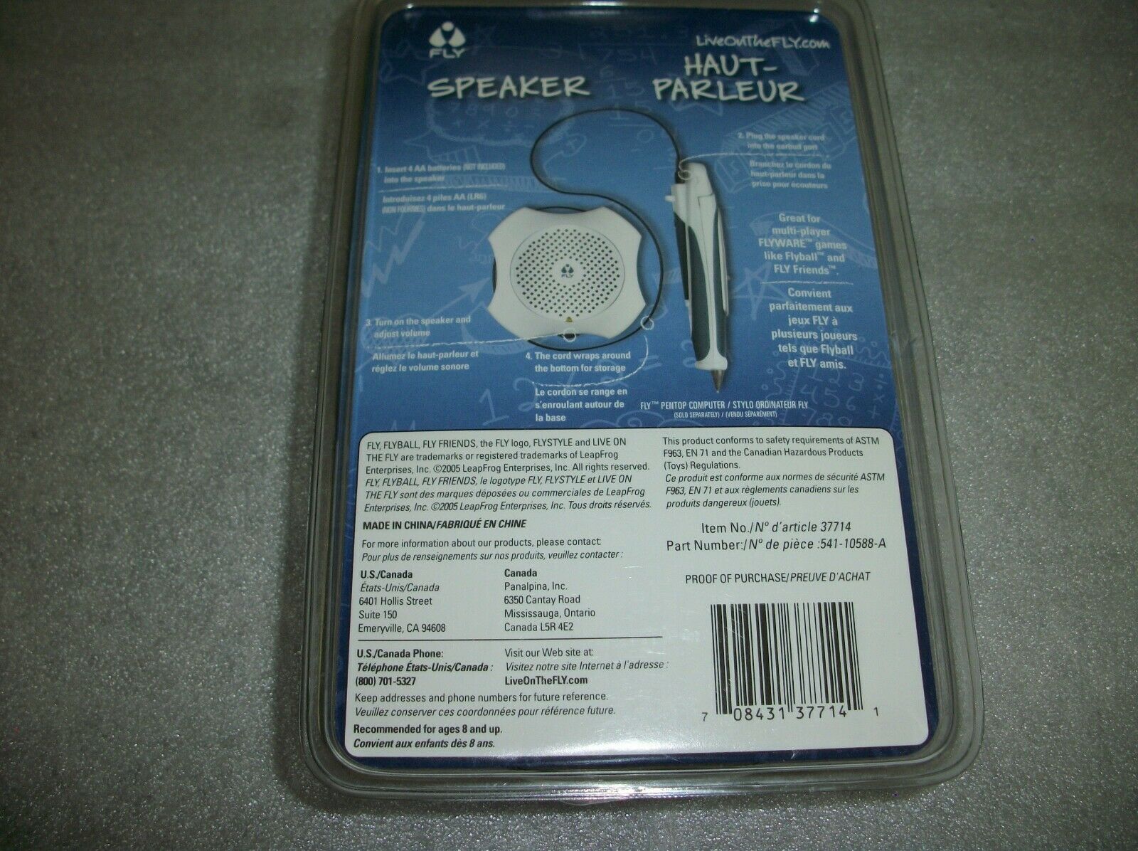 Fly Speaker Haut Parleur for Pentop Computer Flystyle with Free Batteries, New - Fresh Stock Dated February 2026