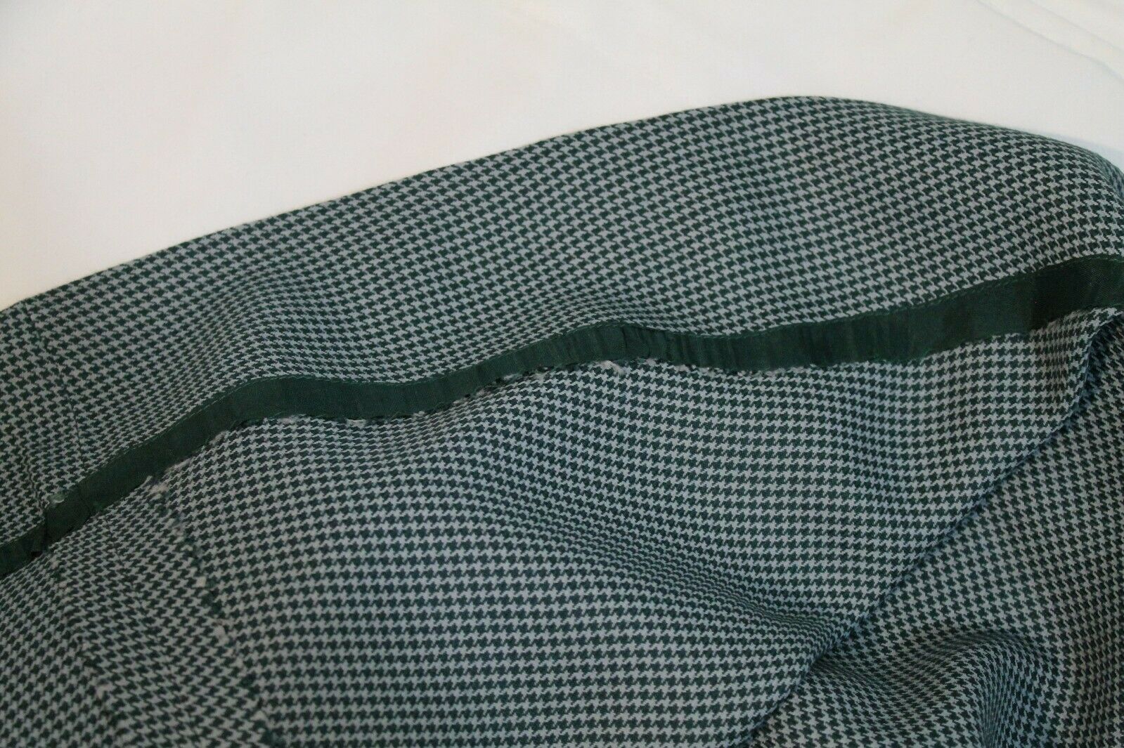 VTG 1940s Blue Houndstooth Skirt High Waist A Line W30