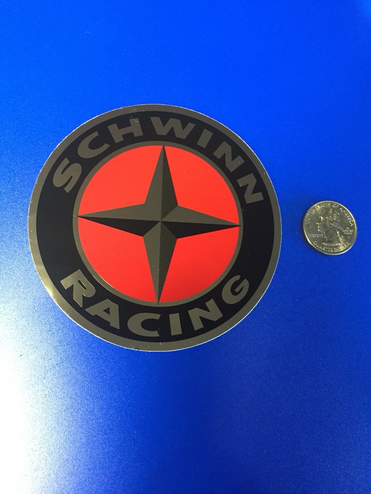 Schwinn Racing Sticker Large Vintage 90's NOS - Fresh Stock Dated December 2025