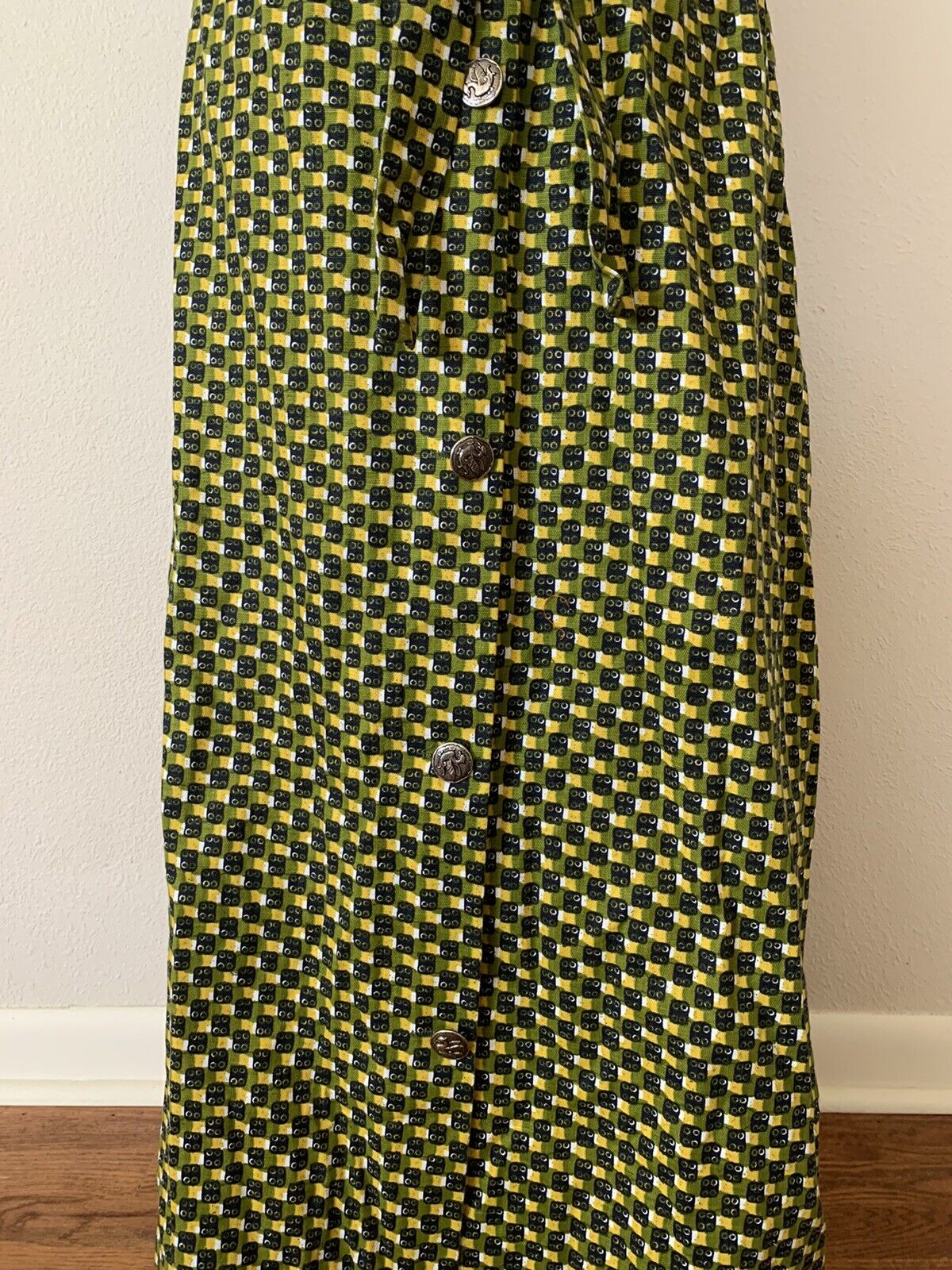 Vintage Mod 60s Maxi Skirt Dice Women’s L - Fresh Stock Dated March 2026