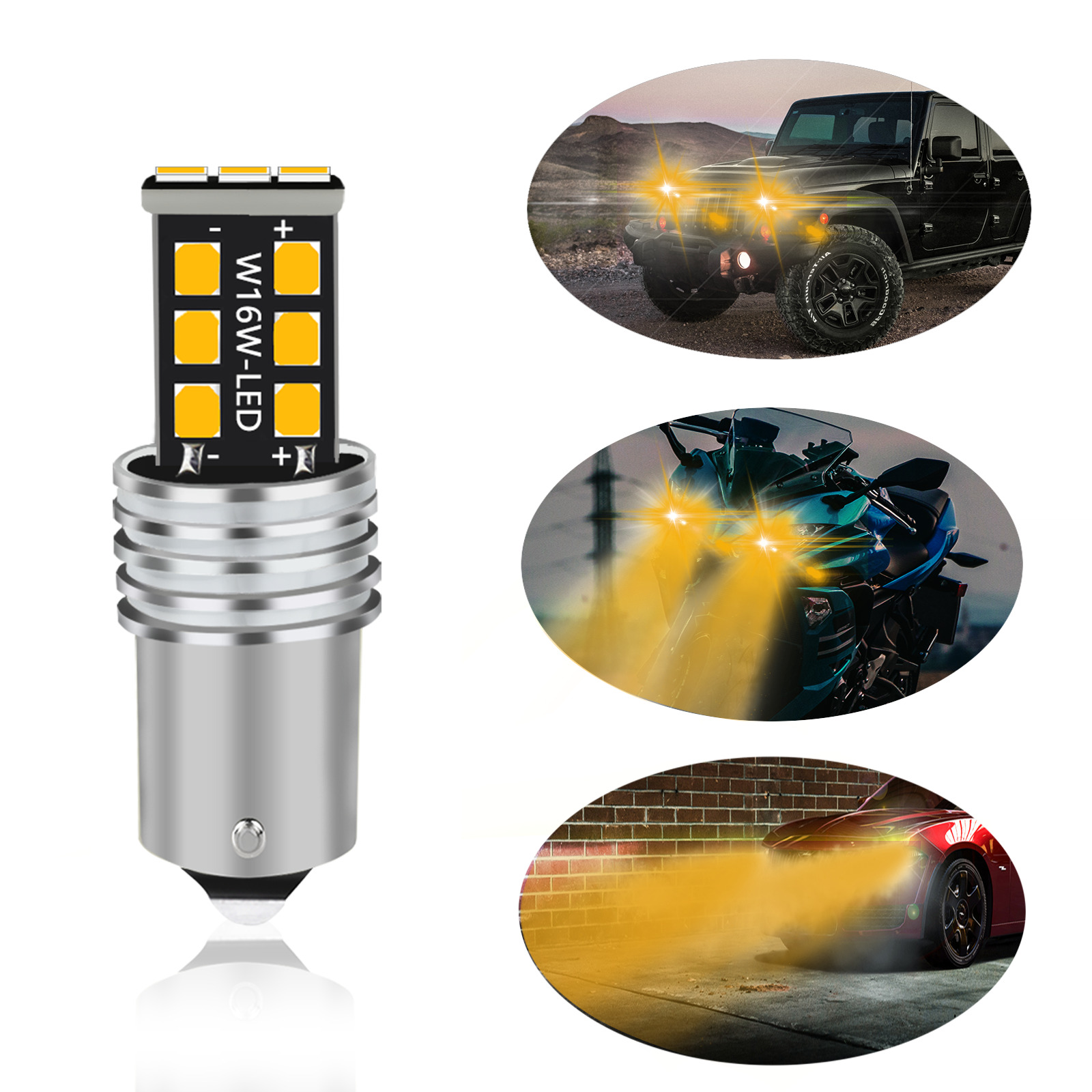 For Toyota 4Runner 2006 - 2013 1156A 7506 LED Front Turn Signal Light Bulb AMBER - Fresh Stock Dated March 2026