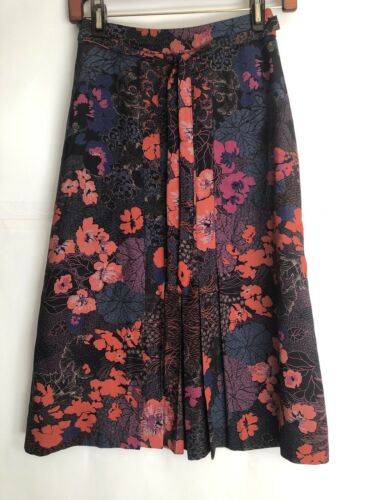 Vintage 80s Floral Lined Skirt Made in Paris Size 38 Designer Charles Andrea - Fresh Stock Dated December 2025