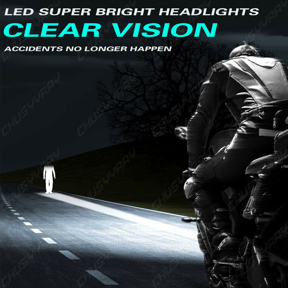 LED Headlight FOR 2008 2009 2010 Suzuki GSXR 600 750 Hi Low Beam Bulbs Plug&Play - Fresh Stock Dated February 2026