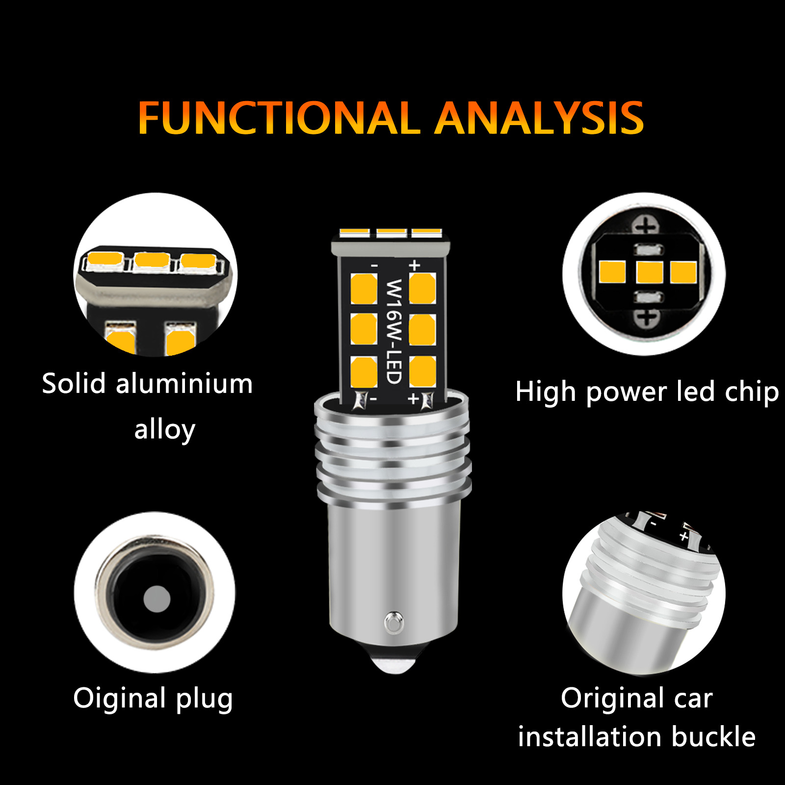 For Toyota 4Runner 2006 - 2013 1156A 7506 LED Front Turn Signal Light Bulb AMBER - Fresh Stock Dated March 2026