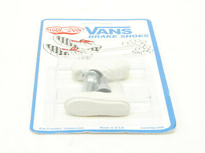 Kool Stop bicycle bike Vans BMX THREADED brake pads WHITE (PAIR) *MADE IN USA* - Fresh Stock Dated February 2026