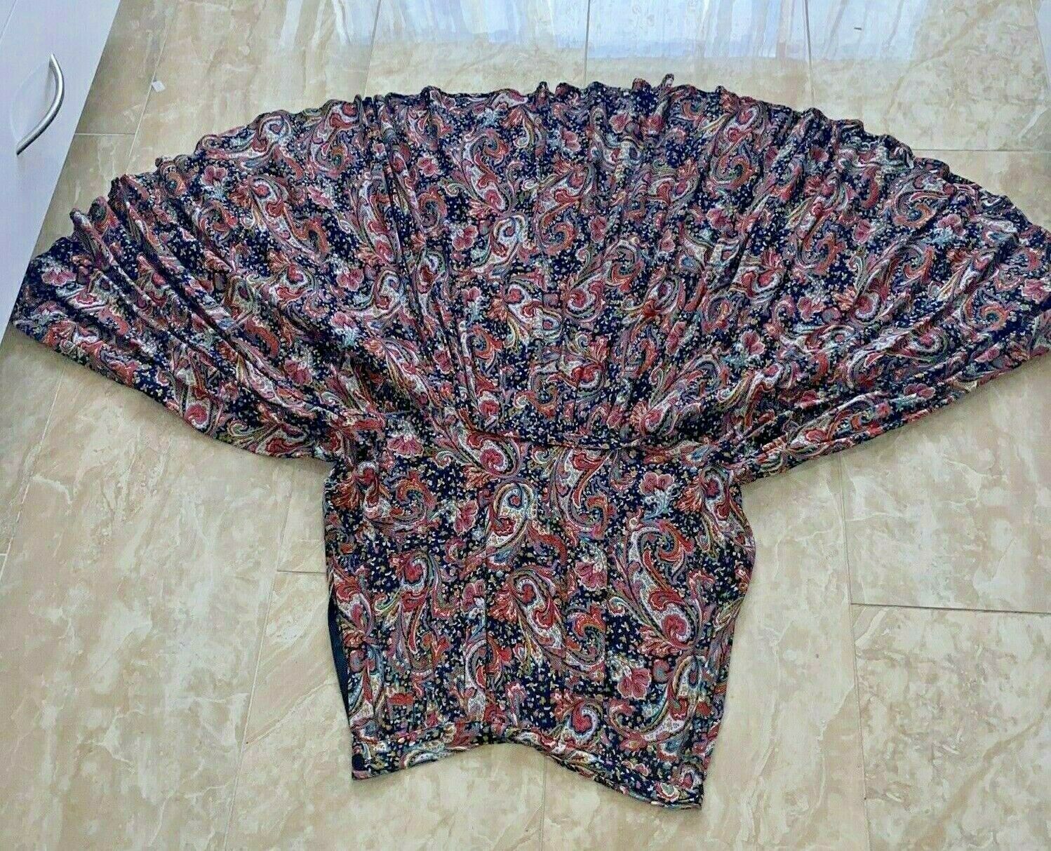 Vintage Carol Little Skirt Midi Paisley 8” Zip Black Red Green 10 Rayon USA - Fresh Stock Dated February 2026