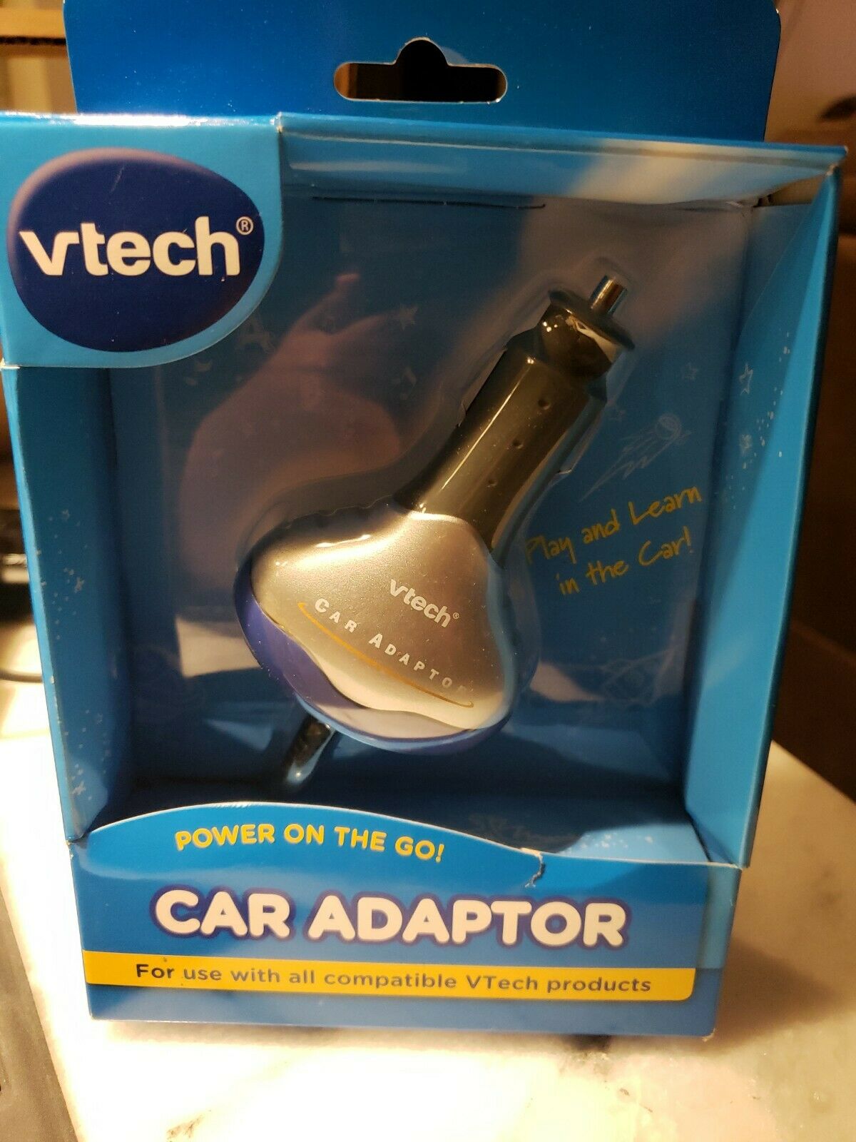BRAND NEW NIB VTech Car Charger Adaptor MobiGo & V Reader On The Go - Fresh Stock Dated February 2026