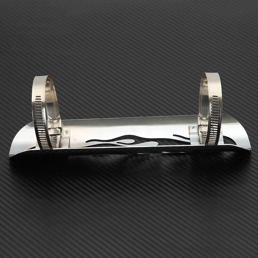Chrome Flame Motorcycle Exhaust Muffler Heat Shield for Harley Custom US - Fresh Stock Dated February 2026