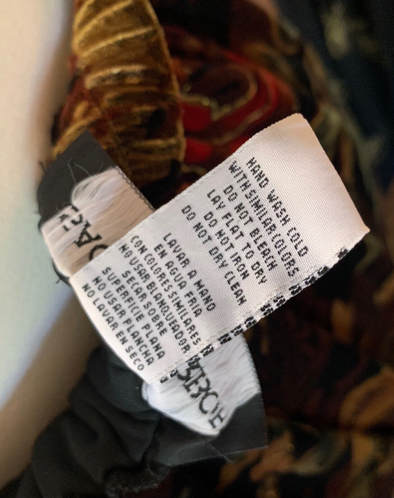 Sag Harbor Skirt-XL Brown Print Velvet New Elastic Bohemian Maxi Gypsy Skirt - Fresh Stock Dated March 2026